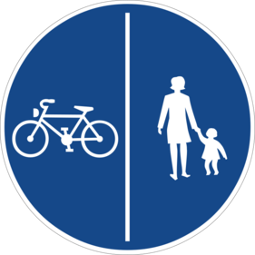 Getrennter Rad- und Fußweg, StVO
